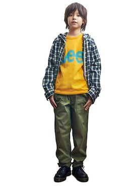 「BLUE CROSS （ブルークロス）のアイテム」を使った、kladskap　クレードスコープさん（キッズ・147cm）の春コーディネート