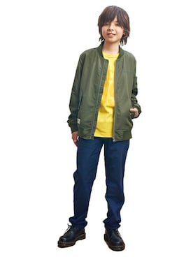 「BLUE CROSS （ブルークロス）のアイテム」を使った、kladskap　クレードスコープさん（キッズ・147cm）の春コーディネート