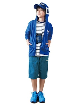 「BLUE CROSS （ブルークロス）のアイテム」を使った、kladskap　クレードスコープさん（キッズ・147cm）の春コーディネート