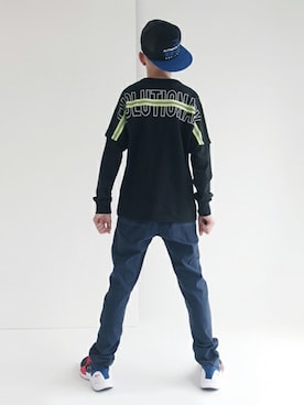 「BLUE CROSS （ブルークロス）のアイテム」を使った、kladskap　クレードスコープさん（キッズ・152cm）の秋コーディネート