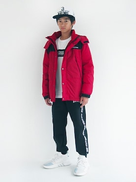 「BLUE CROSS （ブルークロス）のアイテム」を使った、kladskap　クレードスコープさん（キッズ・147cm）の秋コーディネート