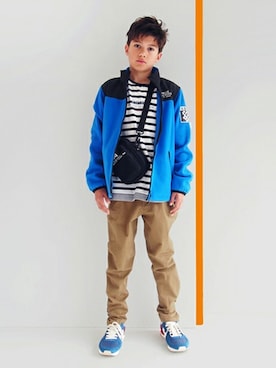 「BLUE CROSS （ブルークロス）のアイテム」を使った、kladskap　クレードスコープさん（キッズ・145cm）の秋コーディネート