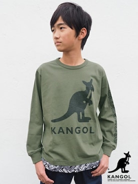 「BLUE CROSS （ブルークロス）のアイテム」を使った、kladskap　クレードスコープさん（キッズ・155cm）の春コーディネート