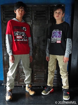 「BLUE CROSS （ブルークロス）のアイテム」を使った、kladskap　クレードスコープさん（キッズ・155cm）の春コーディネート