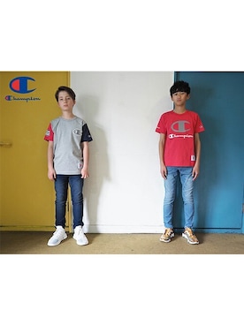 「BLUE CROSS （ブルークロス）のアイテム」を使った、kladskap　クレードスコープさん（キッズ・150cm）の夏コーディネート