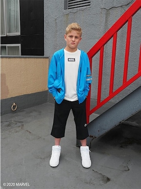 「BLUE CROSS （ブルークロス）のアイテム」を使った、kladskap　クレードスコープさん（キッズ・148cm）の夏コーディネート