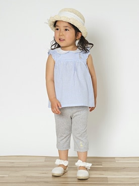 「Sophie la girafe（ソフィーラジラフ）のアイテム（レッグウェア）」を使った、kladskap　クレードスコープさん（キッズ・90cm）の春コーディネート