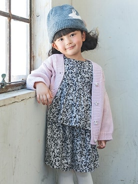 「キュロット」｜「アイテム（ニットキャップ/ビーニー）」を使った、kladskap　クレードスコープさん（キッズ・95cm）の冬コーディネート