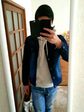 「HALHAM（ハルハム）のアイテム（デニムジャケット）」を使った、KEIさん（メンズ・175cm）の春コーディネート