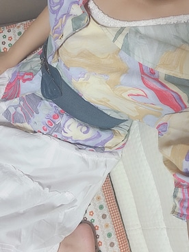 「下北沢のアイテム（ベルト、ブルー系）」を使った、nanaさん（レディース・166cm）の秋コーディネート