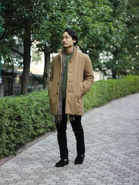 「JOURNAL STANDARD relume（ジャーナルスタンダード　レリューム）のアイテム（ダウンジャケット/コート）」を使った、hataさん（メンズ・175cm）の冬コーディネート