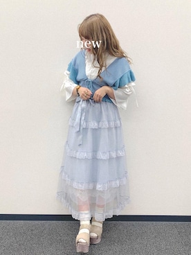 「axes femme POETIQUE（アクシーズファムポエティック）のアイテム（スカート）」を使った、axes_staff_arisaさん（レディース・153cm）の春コーディネート