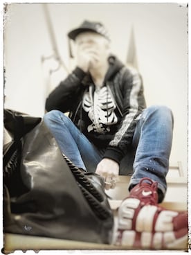 「GIORGIO BRATO（ジョルジオブラット）のアイテム（スタジャン、ブラック系）」を使った、pierceさん（メンズ・175cm）の冬コーディネート