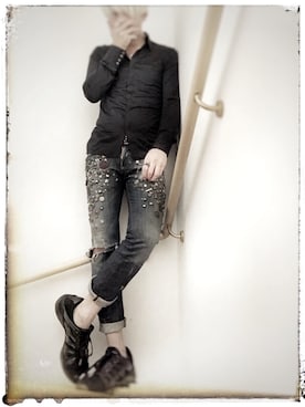 「GASPARD HEX Parsのアイテム（リング、シルバー系）」を使った、pierceさん（メンズ・175cm）の春コーディネート