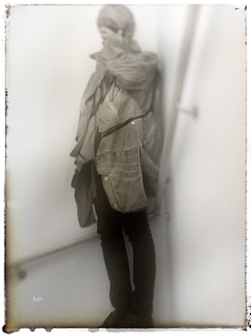 「HAMCUSのアイテム（モッズコート、グリーン系）」を使った、pierceさん（メンズ・175cm）の春コーディネート