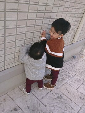 「アイテム（ジャケット/アウター）」を使った、Raitoさん（キッズ・90cm）の冬コーディネート