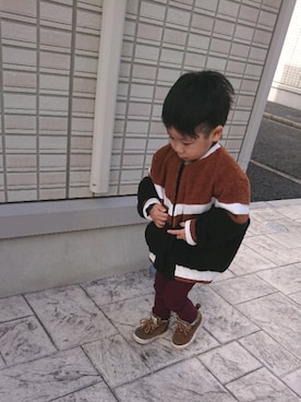 「アイテム（ジャケット/アウター）」を使った、Raitoさん（キッズ・90cm）の冬コーディネート