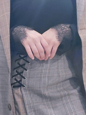 「SPIRALGIRL（スパイラルガール）のアイテム（テーラードジャケット）」を使った、林さんさん（レディース・151cm）の秋コーディネート