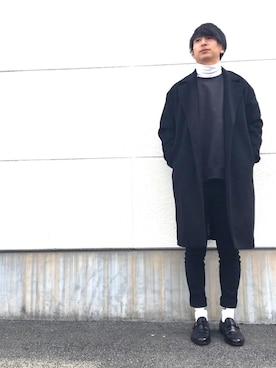 「コーディネート」｜「アイテム（チェスターコート）」を使った、_ko__taさん（メンズ・169cm）の冬コーディネート