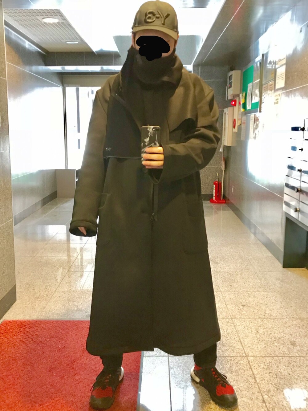 「Y-3、yohjiyamamoto、ヨウジヤマモト、アディダス、adidas、AW、ワイスリー(Y-3)」｜「Y-3のARCHITECT CAP（キャップ、ブラック系）」を使った、osamu511さん（メンズ・168cm）の春コーディネートの1枚目の写真