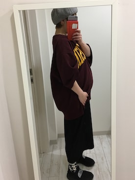 「SEVENDAYS=SUNDAY（セブンデイズサンデイ）のアイテム（ハンチング/ベレー帽）」を使った、WEARATAさん（レディース・161cm）の冬コーディネート