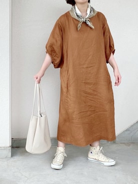 Studio Clip スタディオクリップ の リネンドルマンパフスリーブワンピース ワンピース Wear Studio Clip スタディオクリップ の リネンドルマンパフスリーブワンピース ワンピース Wear