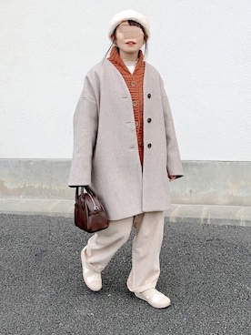 「PAR ICI（パーリッシィ）のアイテム（帽子）」を使った、𝚝𝚘𝚞.𝚊さん（レディース・152cm）の冬コーディネート