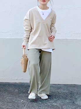 「CFT.（シフト）のアイテム（アクセサリー）」を使った、𝚝𝚘𝚞.𝚊さん（レディース・152cm）の春コーディネート