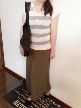 「e.r.g*（イーアールジー）のアイテム（パンツ）」を使った、aco＊さん（レディース・160cm）の夏コーディネート