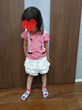 「combimini（コンビミニ）のアイテム（パンツ）」を使った、ちょんかさん（キッズ・90cm）の夏コーディネート