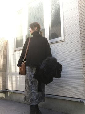 「UGG」｜「アイテム（ノーカラージャケット）」を使った、_oimuf_さん（レディース・160cm）の冬コーディネート