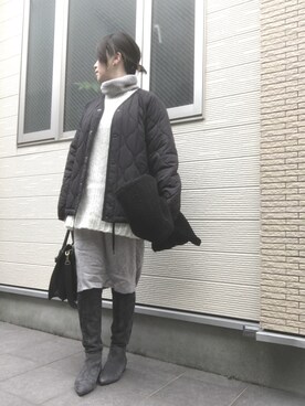 「EN ROUTE（アンルート）のアイテム」を使った、_oimuf_さん（レディース・160cm）の冬コーディネート