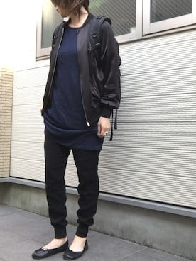 「UNITED ARROWS（ユナイテッドアローズ）のアイテム（MA-1）」を使った、_oimuf_さん（レディース・160cm）の春コーディネート