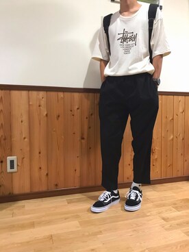 「BEN DAVIS（ベンデイビス）のアイテム（バックパック/リュック）」を使った、そうたさん（メンズ・169cm）の夏コーディネート