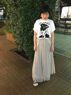 「Chika Kisada（チカ キサダ）のアイテム」を使った、funayamaさん（レディース・163cm）の夏コーディネート