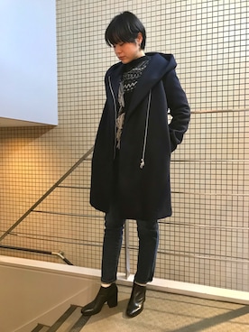 「B'2nd（ビーセカンド）のアイテム（ジャケット/アウター）」を使った、funayamaさん（レディース・163cm）の秋コーディネート
