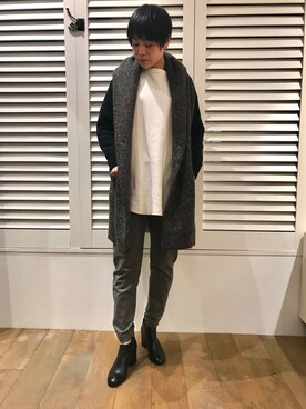 「フユコーデ」｜「アイテム（ブーティ）」を使った、funayamaさん（レディース・163cm）の秋コーディネート