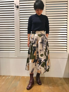 「LD TUTTLE（エルディータートル）のアイテム（ブーツ）」を使った、funayamaさん（レディース・163cm）の冬コーディネート