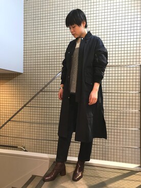 「B'2nd（ビーセカンド）のアイテム（ジャケット/アウター）」を使った、funayamaさん（レディース・163cm）の冬コーディネート