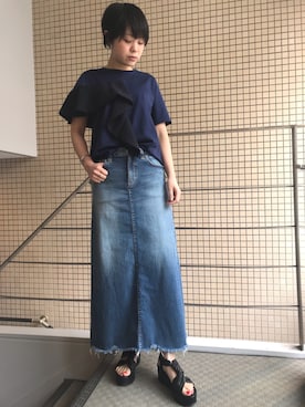 「LD TUTTLE（エルディータートル）のアイテム（サンダル）」を使った、funayamaさん（レディース・163cm）の春コーディネート