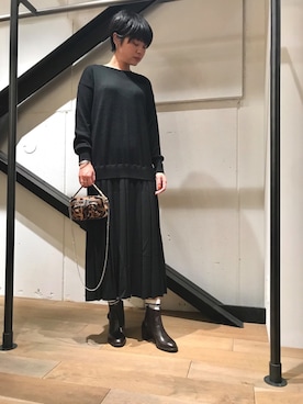 「Nunoo（ヌノー）のアイテム」を使った、funayamaさん（レディース・163cm）の秋コーディネート