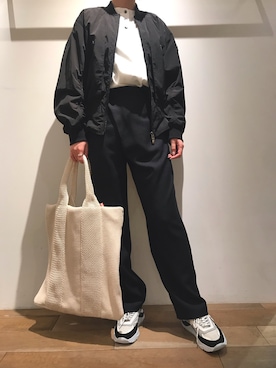 「TATRAS」｜「アイテム（ショルダーバッグ）」を使った、funayamaさん（レディース・163cm）の春コーディネート