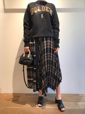 「スエット」｜「アイテム（サンダル）」を使った、funayamaさん（レディース・163cm）の春コーディネート