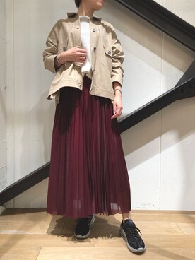 「アキコーデ」｜「アイテム（ブルゾン）」を使った、funayamaさん（レディース・163cm）の秋コーディネート