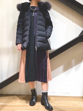 「TATRAS」｜「アイテム（ワンピース/ドレス）」を使った、funayamaさん（レディース・163cm）の秋コーディネート