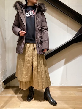 「MSGM（エムエスジーエム）のアイテム」を使った、funayamaさん（レディース・163cm）の秋コーディネート