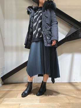 「MSGM（エムエスジーエム）のアイテム」を使った、funayamaさん（レディース・163cm）の秋コーディネート