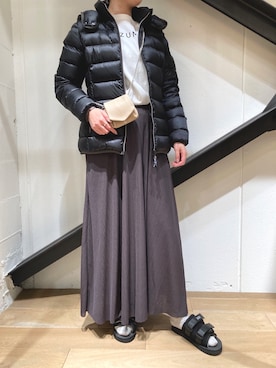 「近所」｜funayamaさん（レディース・163cm）の冬コーディネート