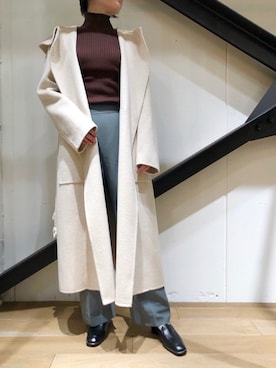 「FEMMENT（ファモン）のアイテム（ジャケット/アウター）」を使った、funayamaさん（レディース・163cm）の冬コーディネート