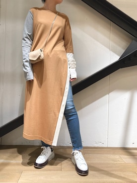 「カットオフ」｜「アイテム（財布/小物）」を使った、funayamaさん（レディース・163cm）の冬コーディネート